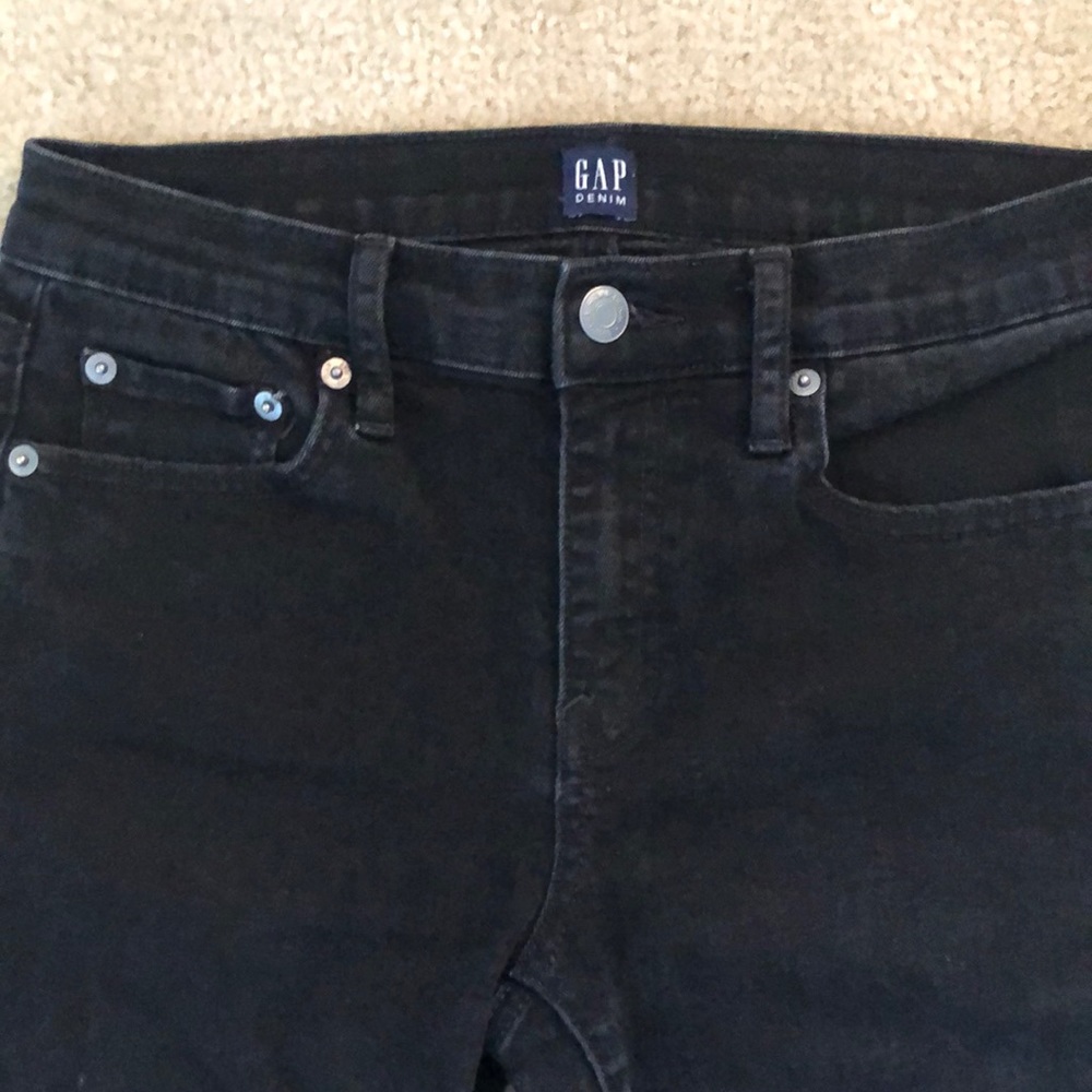 Gap black straight leg jeans